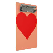 Rotes Herz Form Liebe Klassischer Minimalismus Mini Klemmbrett (Schrägansicht)