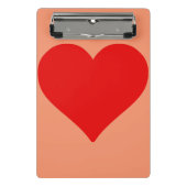 Rotes Herz Form Liebe Klassischer Minimalismus Mini Klemmbrett (Vorderseite)