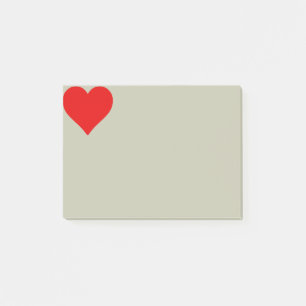 Rotes Herz Form Liebe Klassischer Minimalismus Post-it Klebezettel