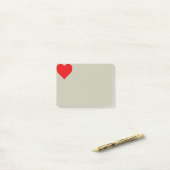 Rotes Herz Form Liebe Klassischer Minimalismus Post-it Klebezettel (Auf Schreibtisch)