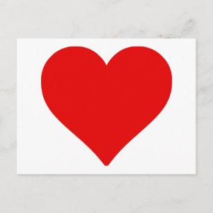 Rotes Herz Form Liebe Klassischer Minimalismus Postkarte