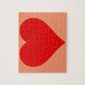 Rotes Herz Form Liebe Klassischer Minimalismus Puzzle (Vertikal)