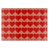Rotes Herz Form Liebe Klassischer Minimalismus Schneidebrett (Vorderseite)