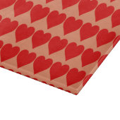Rotes Herz Form Liebe Klassischer Minimalismus Schneidebrett (Ecke)