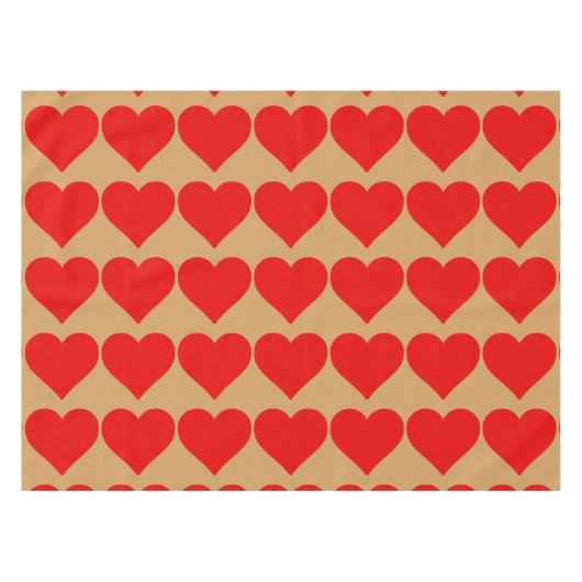 Rotes Herz Form Liebe Klassischer Minimalismus Tischdecke (Vorderseite (Horizontal))