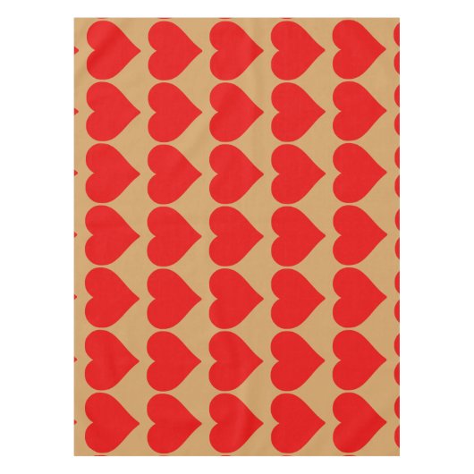 Rotes Herz Form Liebe Klassischer Minimalismus Tischdecke (Vorderseite)