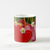 Rotes Herz Form Papier schneiden - Liebe & Romanti Kaffeetasse (Mittel)