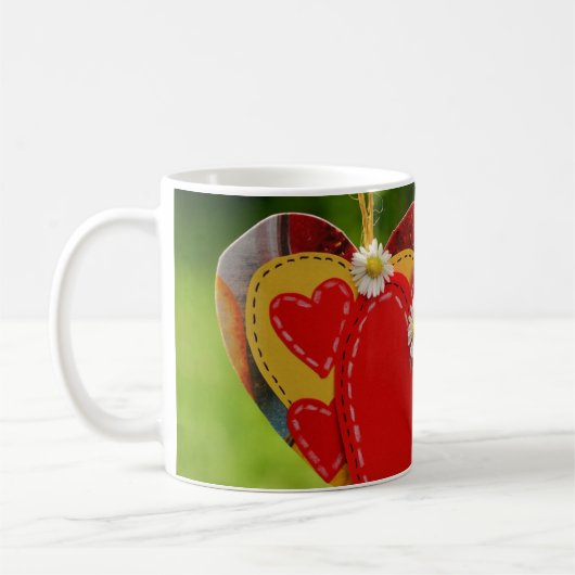 Rotes Herz Form Papier schneiden - Liebe & Romanti Kaffeetasse (Links)