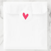 Rotes Herz Form Runder Aufkleber (Tasche)