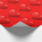 Rotes Herz-Foto-Glanz-Verpackungs-Papier 2' x 30' Geschenkpapier (Ecke)