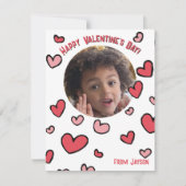 Rotes Herz Foto Klassenzimmer Valentinstag Karte (Vorderseite)