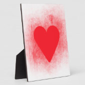 Rotes Herz Fotoplatte (Seite)