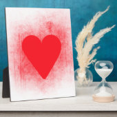 Rotes Herz Fotoplatte (Seite)