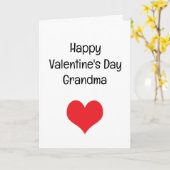 Rotes Herz Frohes Valentinstag Oma Karte (Gelbe Blume)
