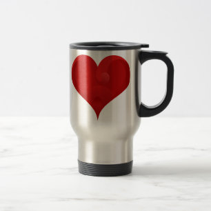 Rotes Herz für den Valentinstag Reisebecher