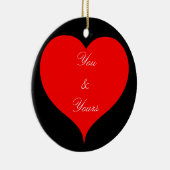 Rotes Herz für immer Valentine Thunder_Cove Keramik Ornament (Rechts)