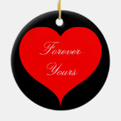 Rotes Herz für immer Valentine Thunder_Cove Keramik Ornament (Hinten)