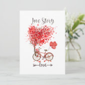 rotes Herz für mein Valentin Dankeskarte (Stehend Vorderseite)