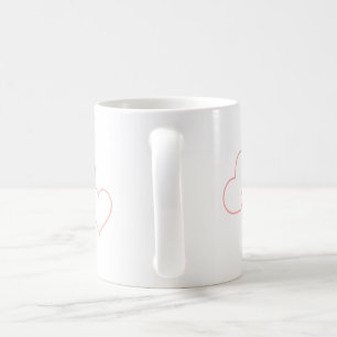 Rotes Herz für Valentinstag Kaffeetasse