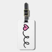 rotes Herz Gepäckanhänger (Vorderseite vertikal)