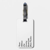 Rotes Herz Gepäckanhänger (Rückseite vertikal)