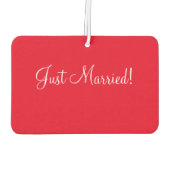 Rotes Herz gerade verheiratet Auto-Lufterfrischer Autolufterfrischer (Rückseite)