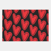 Rotes Herz Geschenkpapier Set (Vorderseite 2)