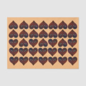 Rotes Herz - Gesicht Grunge Kunst Seidenpapier (Vorderseite)