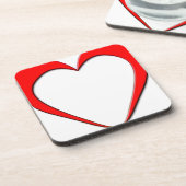 Rotes Herz Getränkeuntersetzer (Linke Seite)