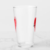 Rotes Herz Glas (Rechts)