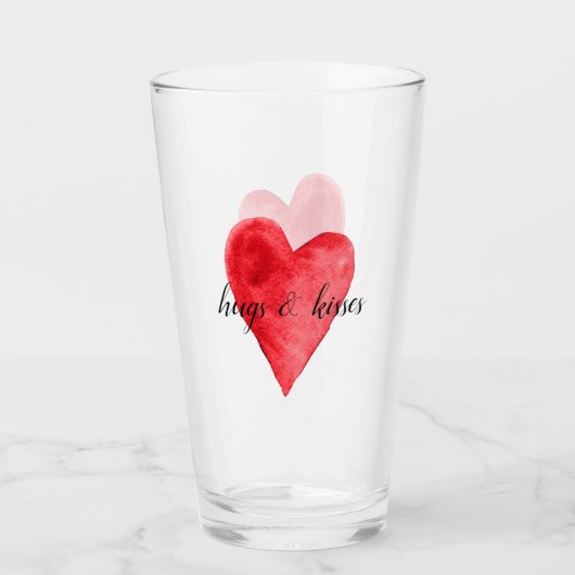 Rotes Herz Glas (Vorderseite)