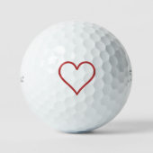 Rotes Herz Golfball (Vorderseite)