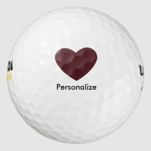 Rotes Herz Golfball