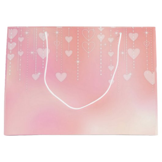 rotes Herz Große Geschenktüte (Vorderseite)