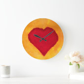 Rotes Herz Große Wanduhr (Zuhause)