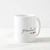 Rotes Herz Großmutter Jahr Kaffeepause Tasse (VorderseiteRechts)