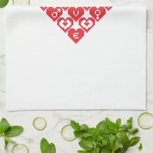 Rotes Herz Handtuch (Gefaltet)