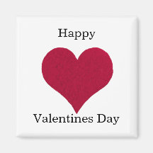 Rotes Herz Happy Valentines Tag