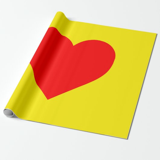 Rotes Herz Heat Pop Art Geschenkpapier (Ungerollt)