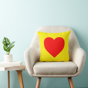 Rotes Herz Heat Pop Art Kissen