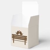 Rotes Herz Herbst Liebesvögel Geschenkschachtel (Geöffnet)