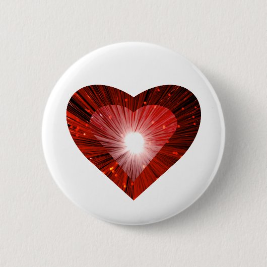 Rotes Herz "Herz"-Taste Abzeichen weiß Button (Vorderseite)