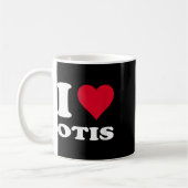 Rotes Herz I Liebe Otis Kaffeetasse (Links)