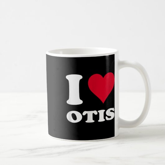 Rotes Herz I Liebe Otis Kaffeetasse (Rechts)