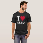 Rotes Herz, ich liebe Cleo T-Shirt (Vorne ganz)