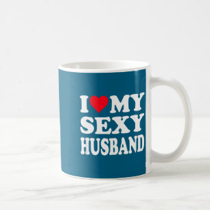 Rotes Herz ich liebe meinen Ehemann Grafik Kunst Kaffeetasse