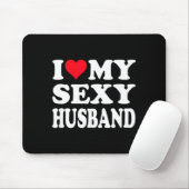 Rotes Herz ich liebe meinen Mann Design Mousepad (Mit Mouse)