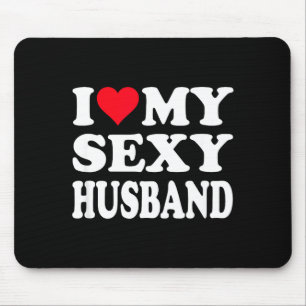 Rotes Herz ich liebe meinen Mann Design Mousepad