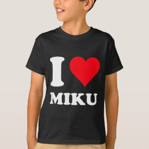 Rotes Herz ich liebe Miku T-Shirt