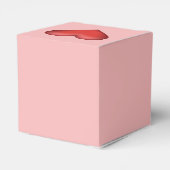 Rotes Herz - Illustration auf rosa Farbe Geschenkschachtel (Rückseite)